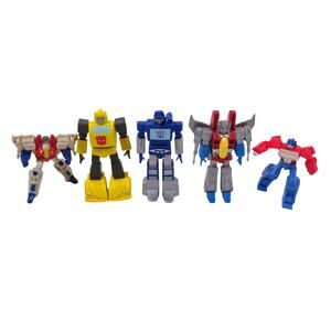 Transformers 2" PVC Figure Lot Optimus Prime Bumblebee Soundwave Starscream (x2)